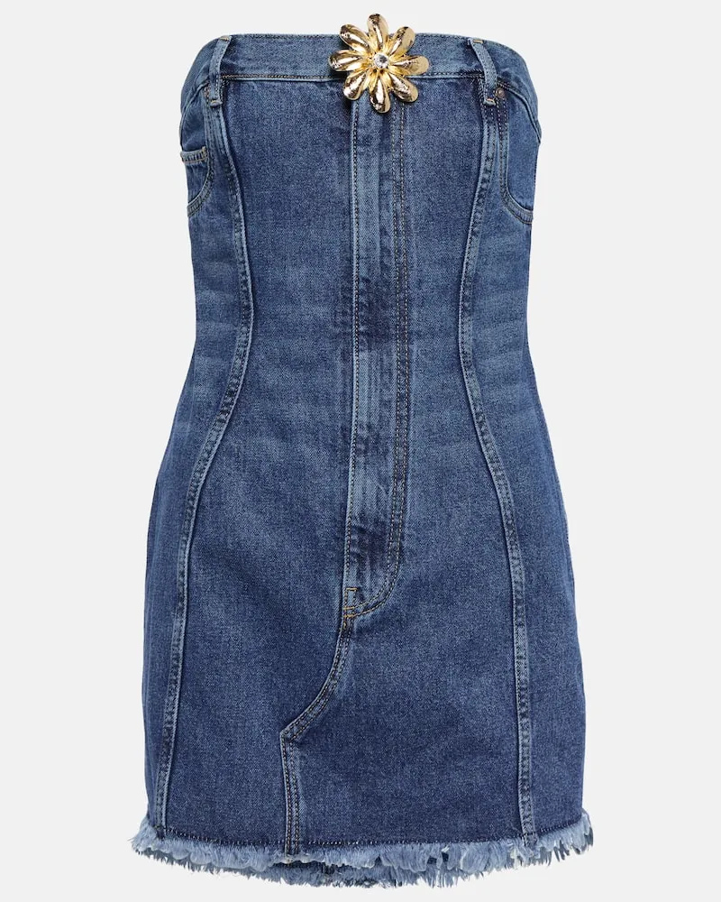 Area Minikleid Mussel Flower aus Denim Blau