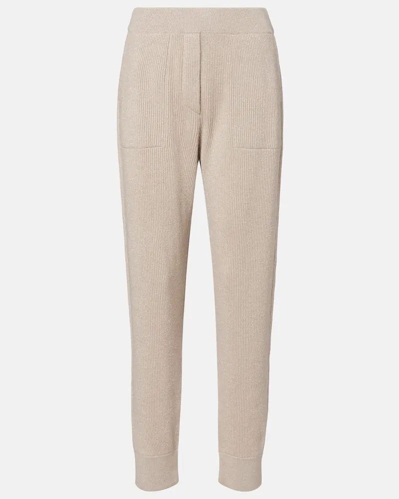 Brunello Cucinelli Hose aus einem Kaschmirgemisch Beige