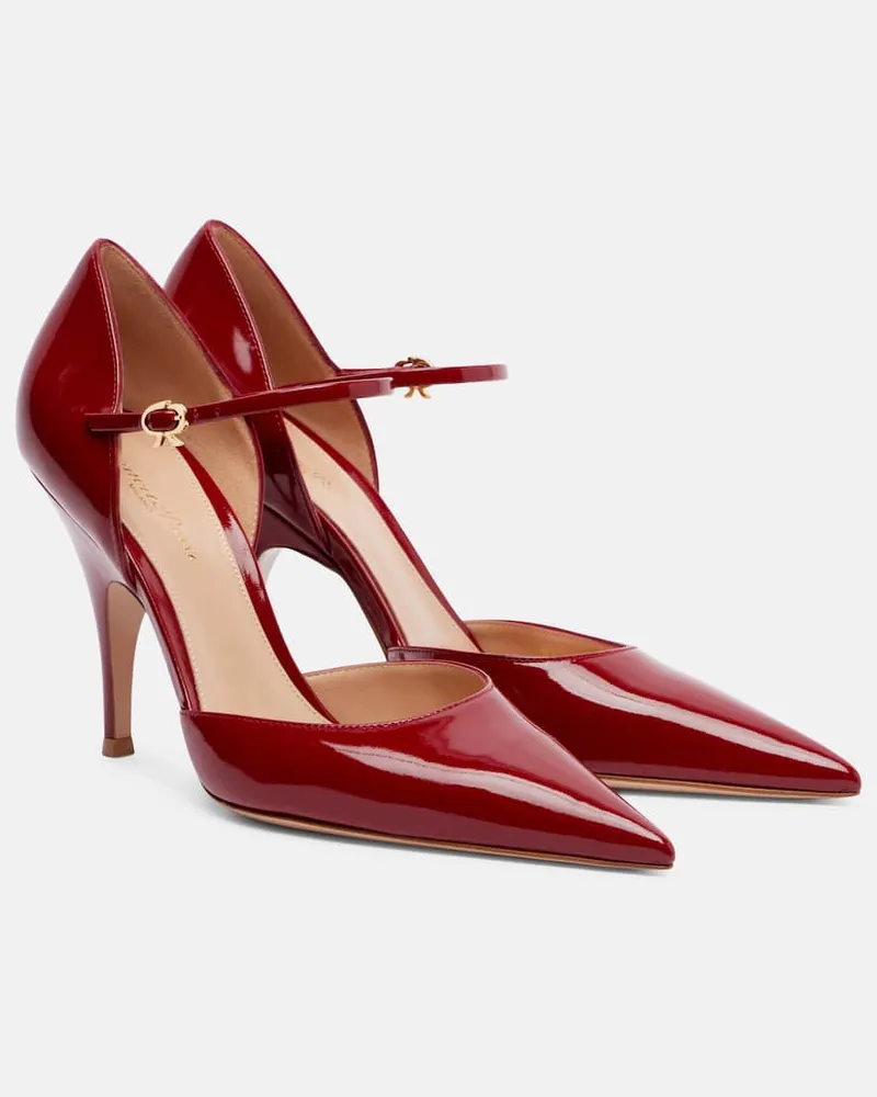 Gianvito Rossi Pumps 95 aus Lackleder Rot