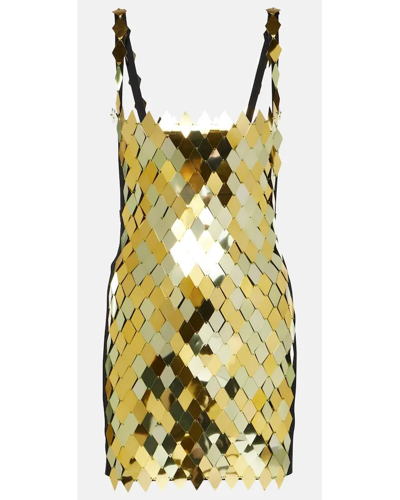 ATTICO Minikleid Rue mit Pailletten Gold