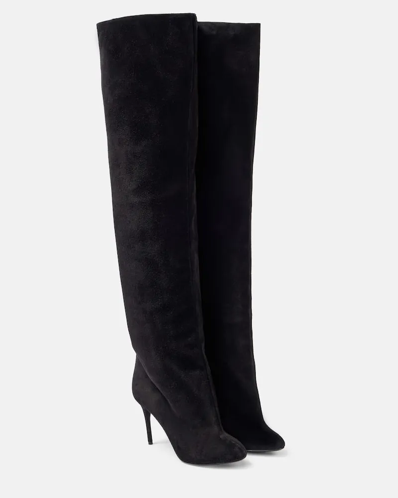 Alaïa Alaïa Overknee-Stiefel Decollete Cuissardes Schwarz