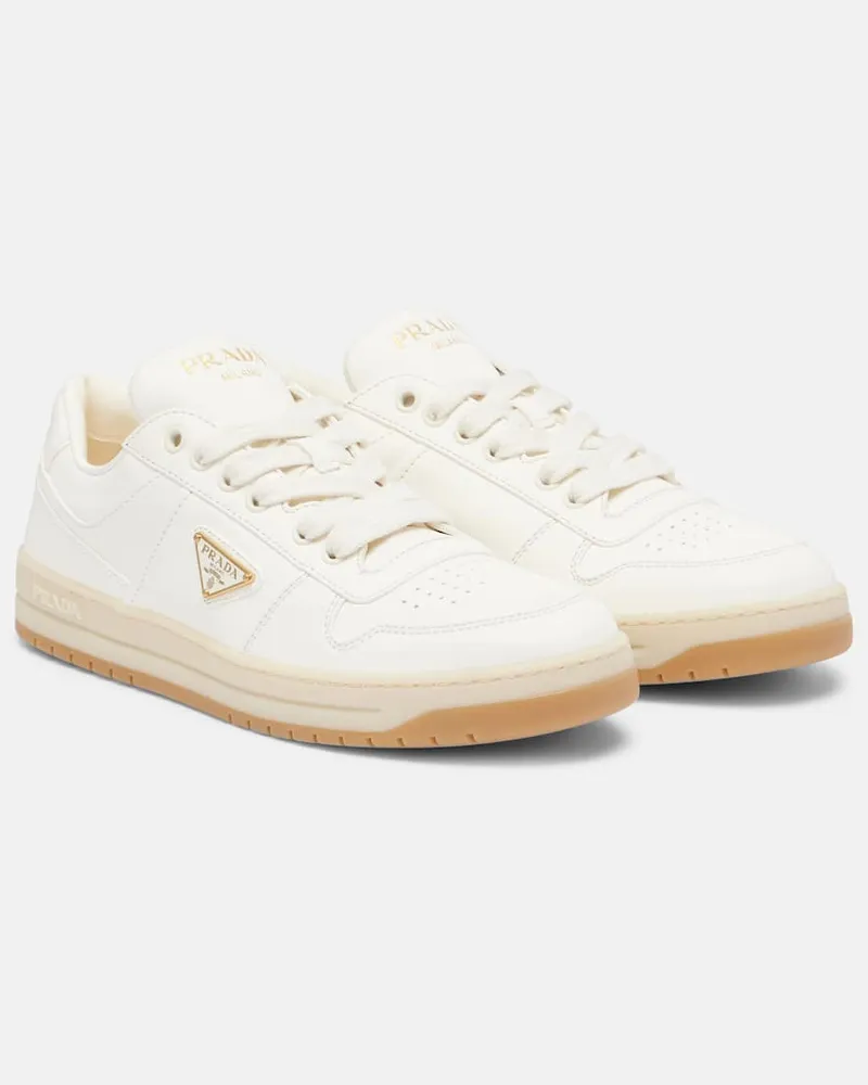 Prada Sneakers Downtown aus Leder Weiß