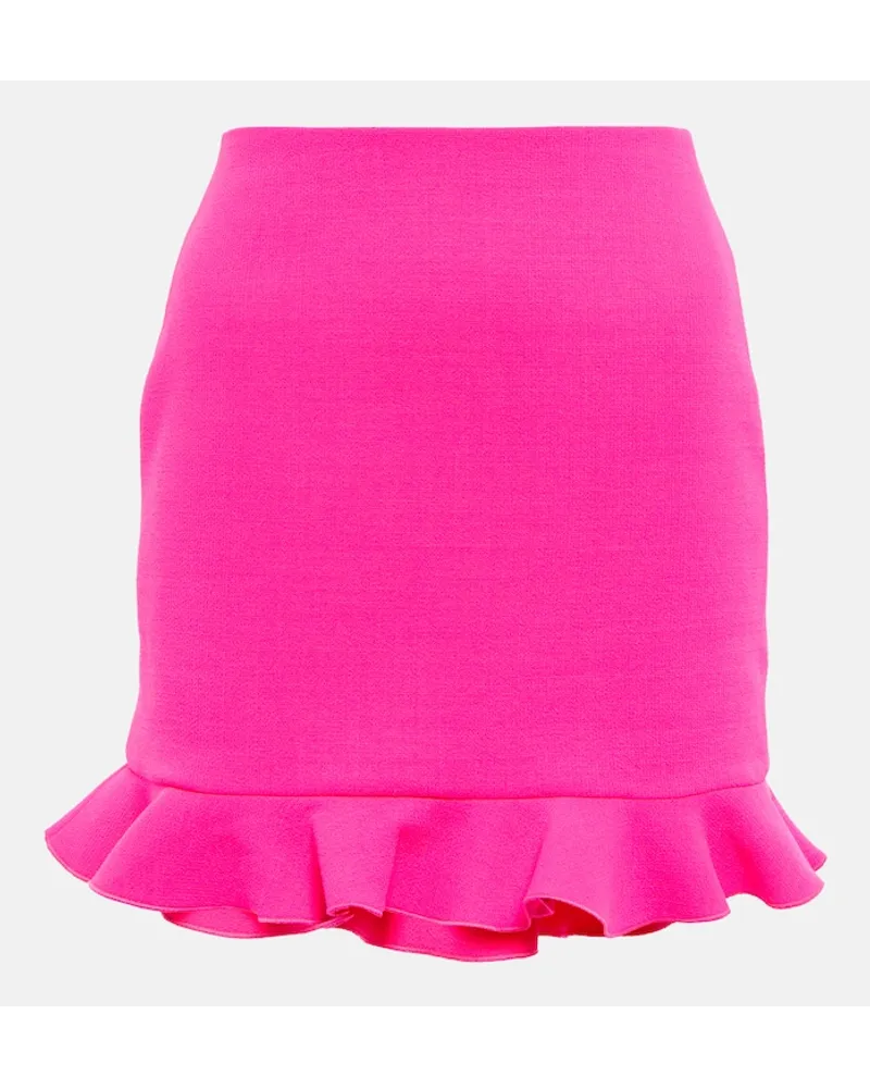 David Koma Minirock aus einem Wollgemisch Pink