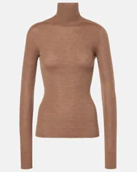 SPORTMAX Rollkragenpullover Flavia aus Schurwolle Braun