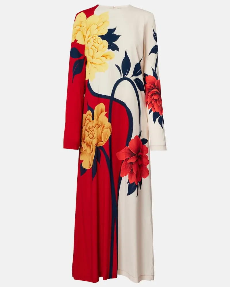 La DoubleJ Maxikleid Swing aus Jersey Weiß