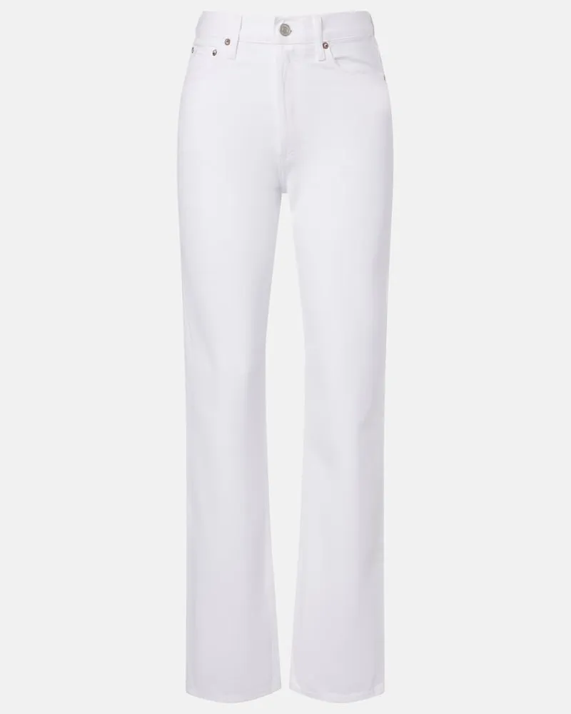 AGOLDE Mid-Rise Straight Jeans '90s Weiß