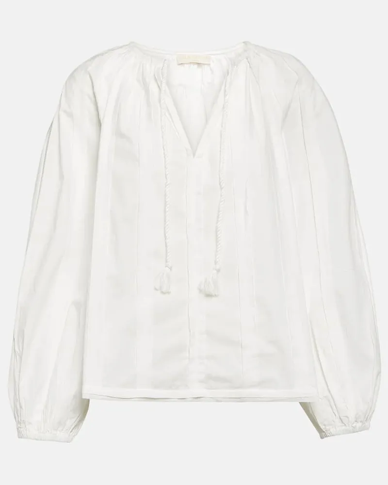 Ulla Johnson Bluse Juliette aus Baumwolle Weiß
