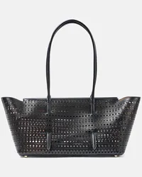 Alaïa Alaia Schultertasche New Mina 32 aus Leder Schwarz