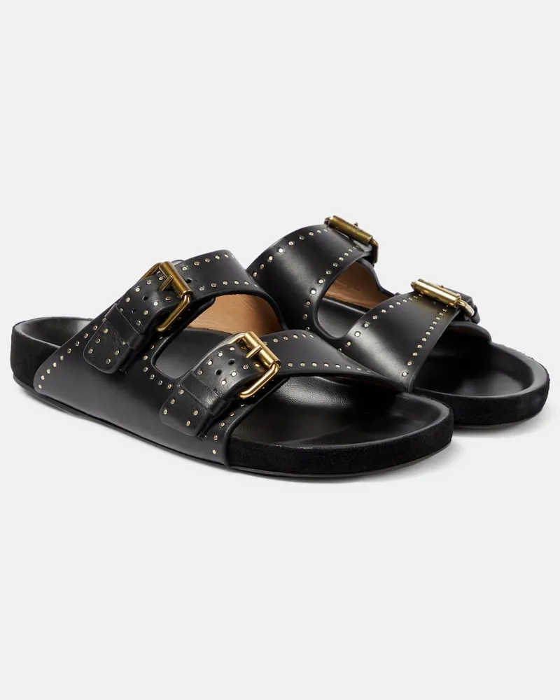 Isabel Marant Sandalen Lennyo aus Leder Schwarz