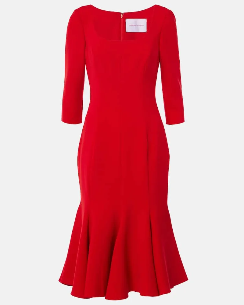 Carolina Herrera New York Midikleid aus Crêpe Rot