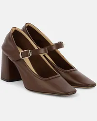 Le Monde Béryl Le Monde Beryl Mary-Jane-Pumps 80 aus Leder Braun