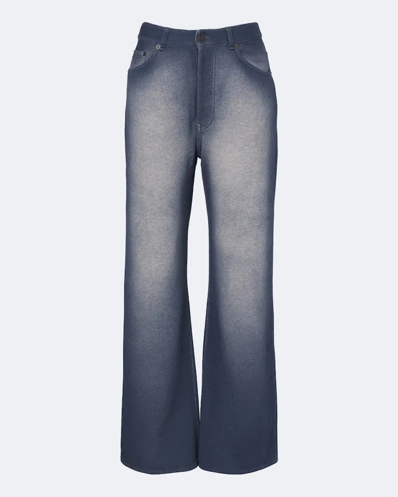 Acne Studios Weite Hose aus Baumwoll-Jersey Blau