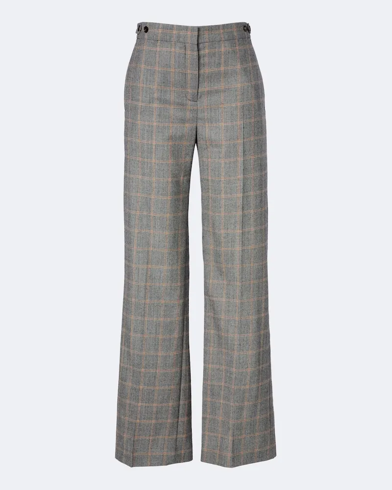 Stella McCartney Weite Hose aus Wolle Grau