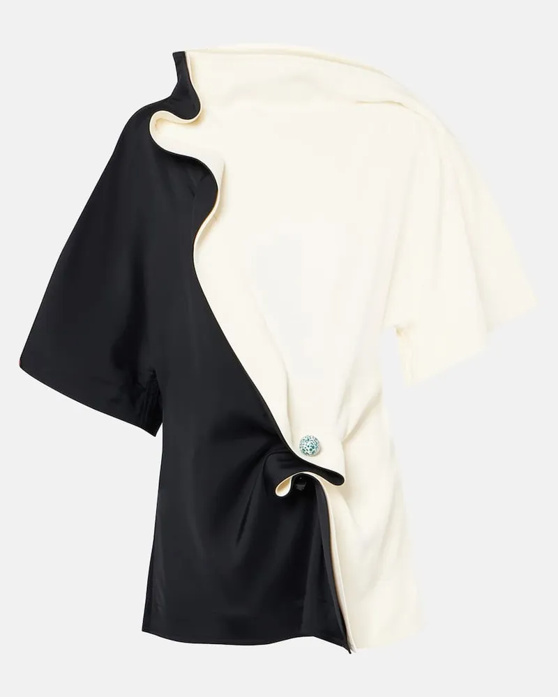 Bottega Veneta Verziertes Top Schwarz