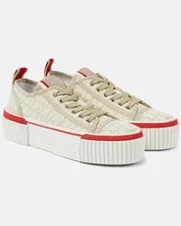 Christian Louboutin Plateau-Sneakers Super Pedro CL Beige