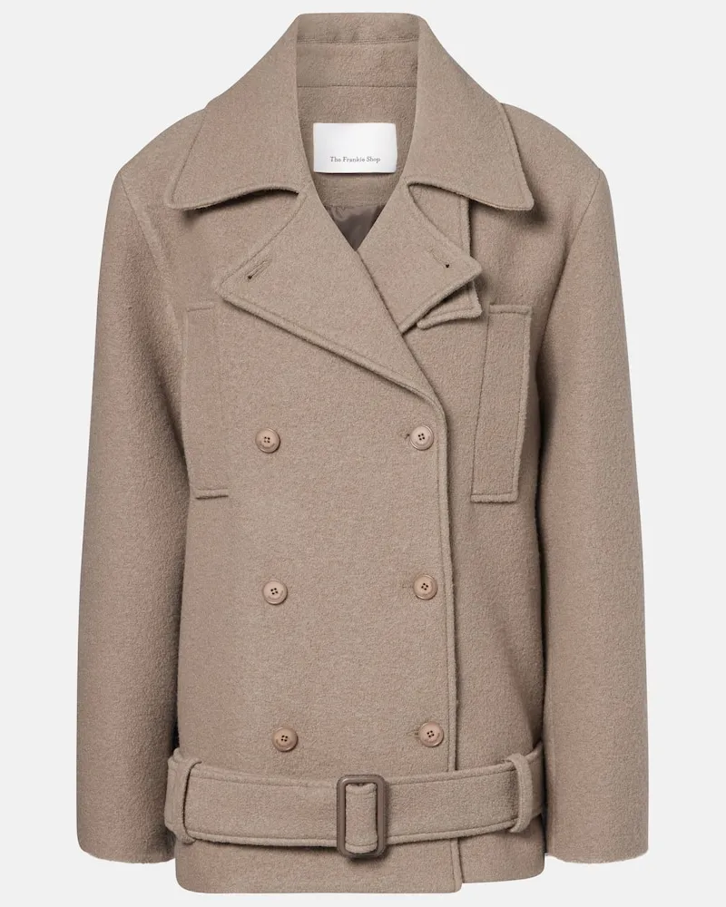 FRANKIE Shop Cabanjacke Scothern aus Schurwolle Beige