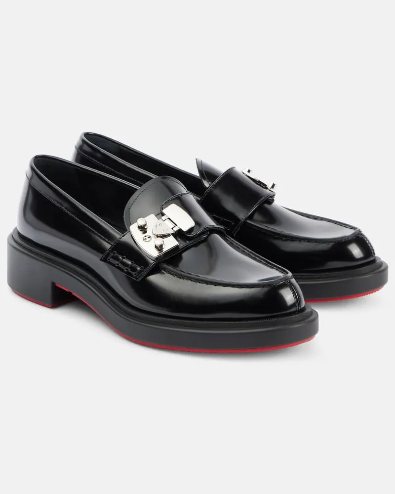 Christian Louboutin Loafers Urban Moc Lock aus Leder Schwarz