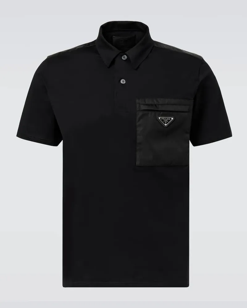 Prada Polohemd aus einem Baumwollgemisch Schwarz