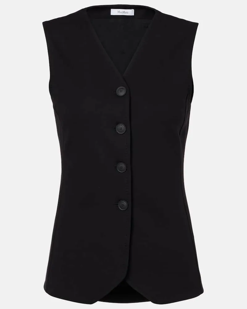 Max Mara Weste Fornovo aus Jersey Schwarz