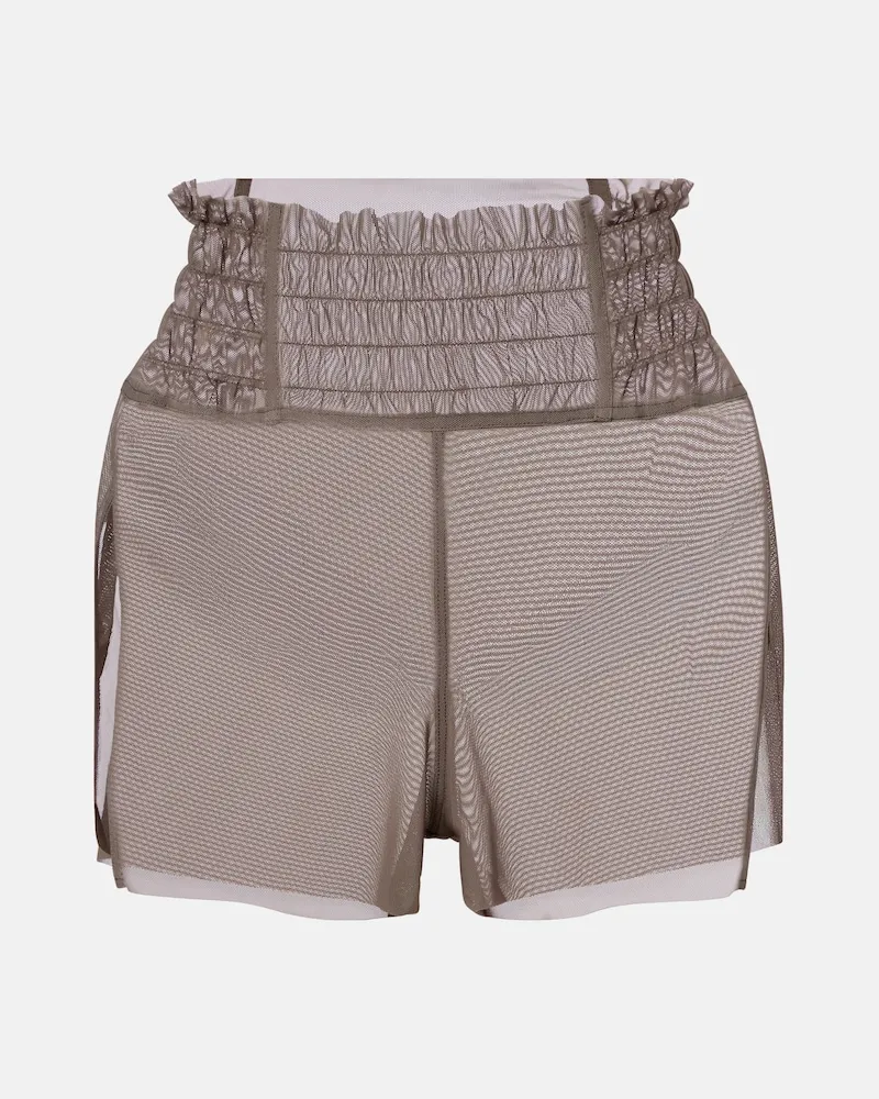 Rick Owens Shorts aus transparentem Tüll Grau