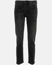 Adriano Goldschmied Mid-Rise Jeans Girlfriend Schwarz