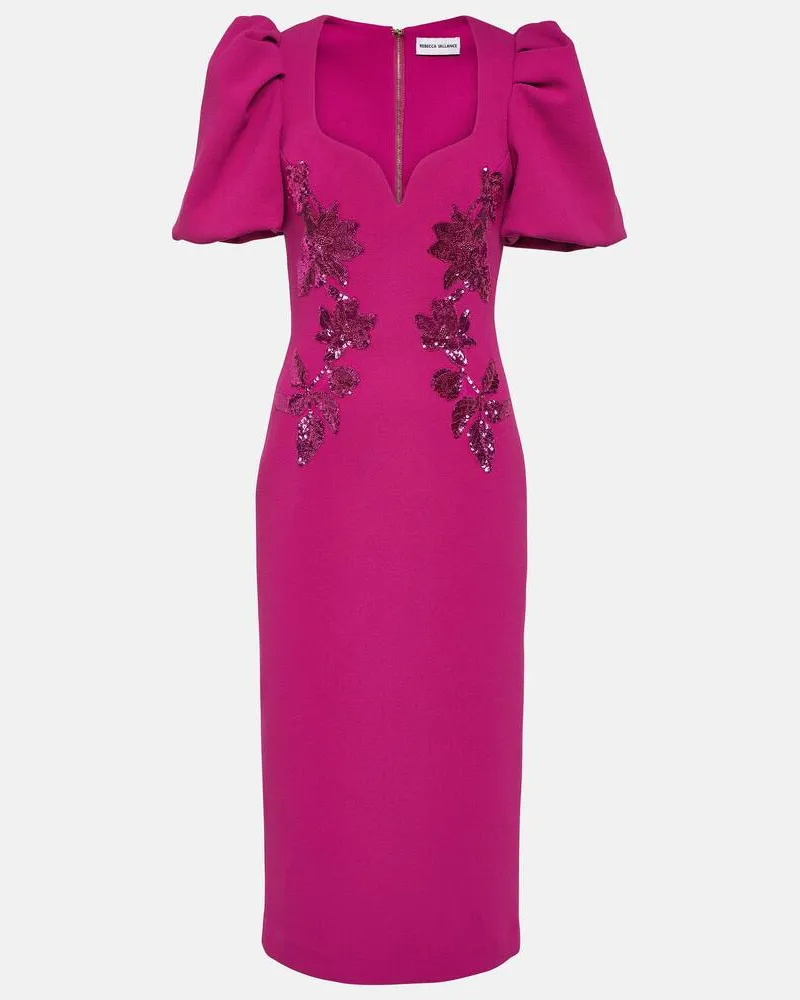 Rebecca Vallance Verziertes Midikleid Venetia Violett