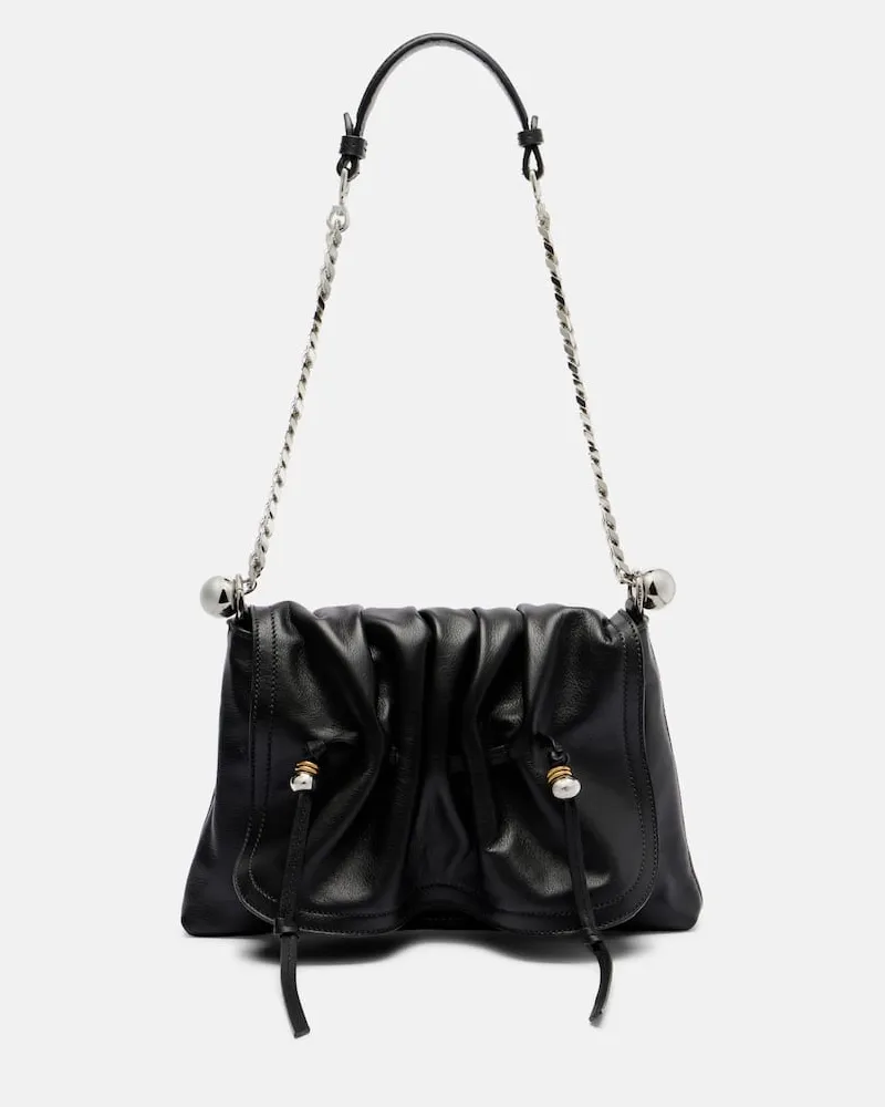 Isabel Marant Schultertasche Bolton Small aus Leder Schwarz