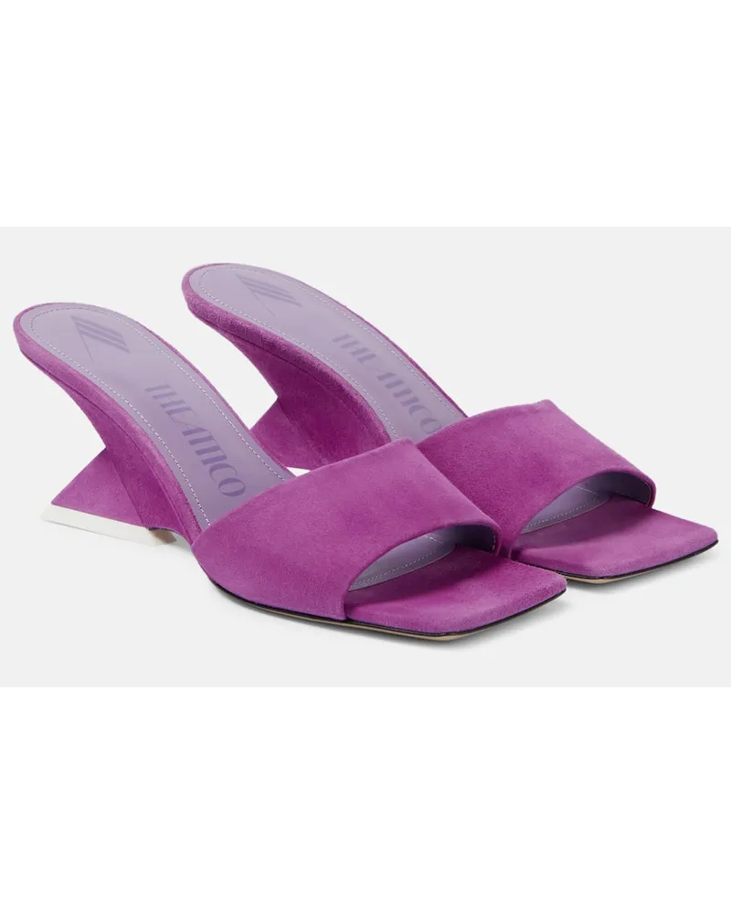 ATTICO Pantoletten Cheope 60 aus Veloursleder Lila