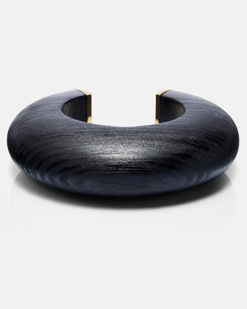 Alaïa Alaïa Armreif Bumper aus Holz Braun