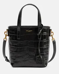 Saint Laurent Tote Toy Shopping N/S aus Leder Schwarz