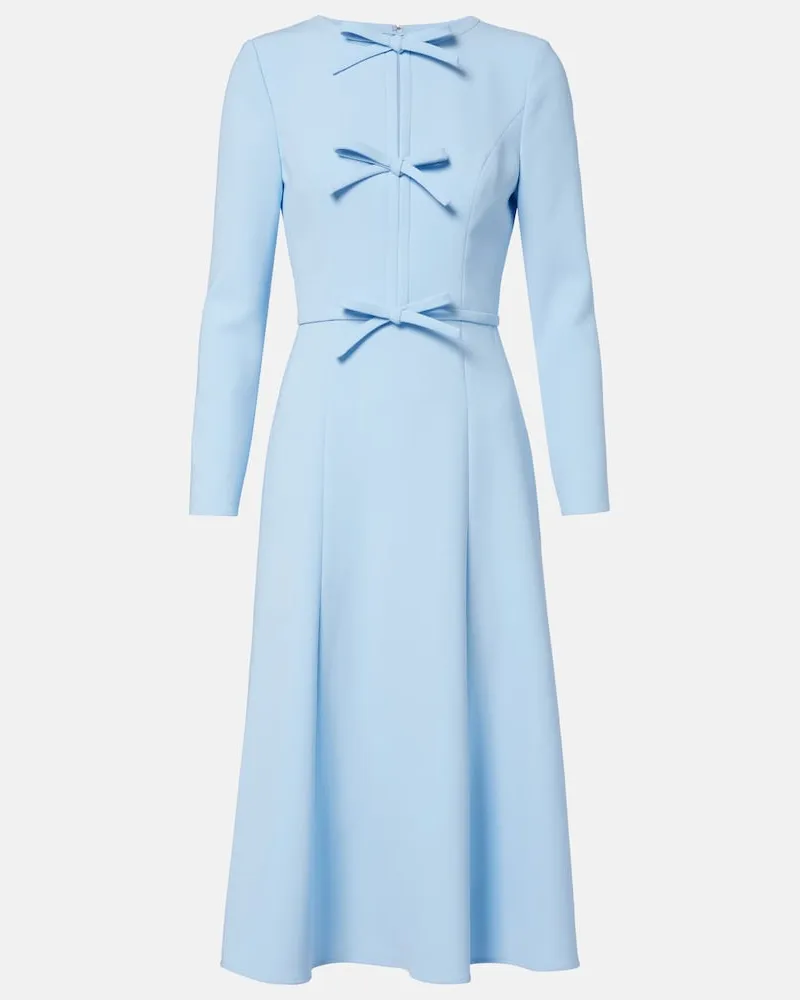 Carolina Herrera New York Midikleid aus Crêpe Blau
