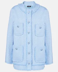 Dolce & Gabbana Jacke Raschel aus Tweed Blau