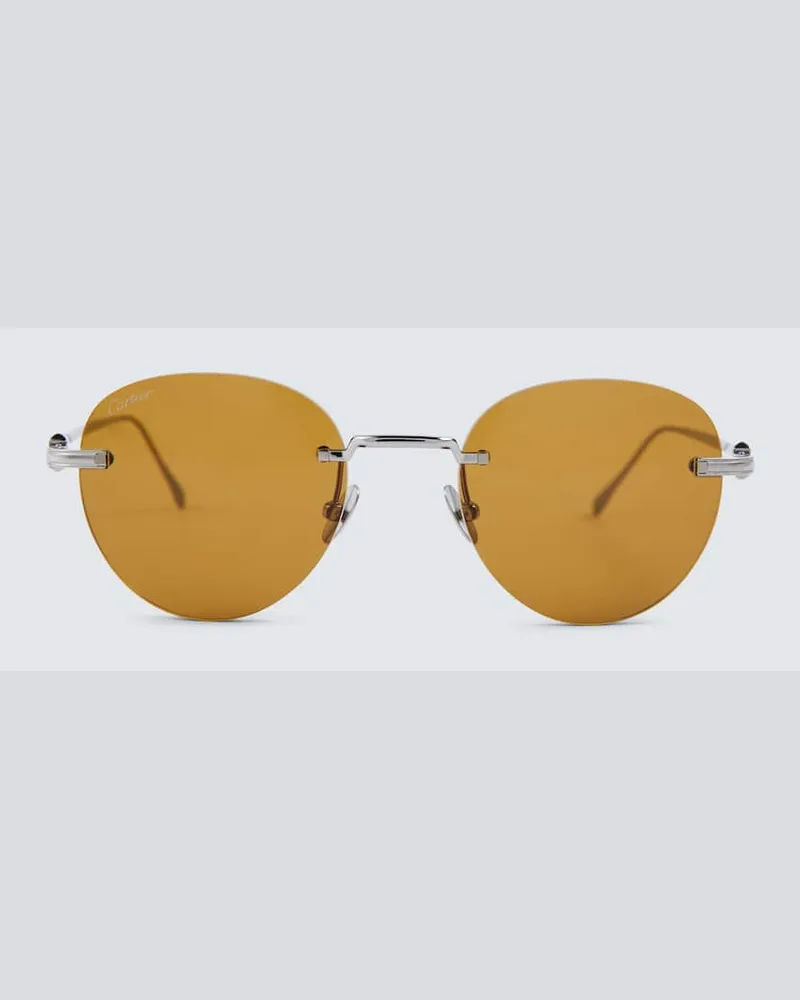 Cartier Runde Sonnenbrille Pasha de Cartier Braun