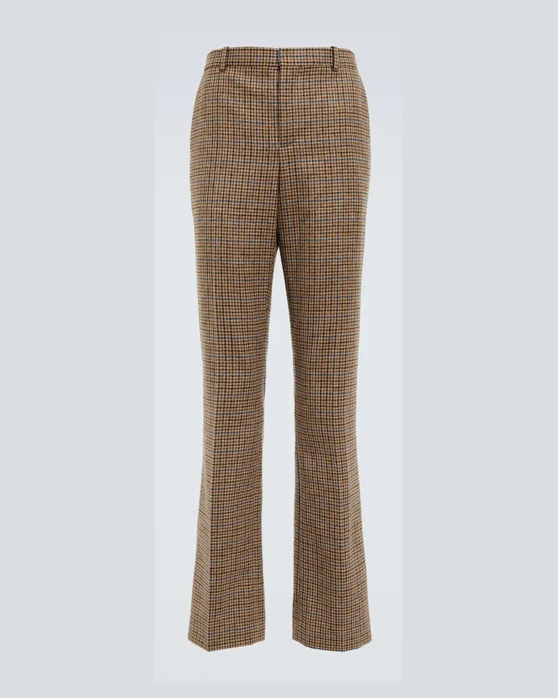 Loewe X Howl's Moving Castle karierte High-Rise-Hose aus Wolle Multicolor