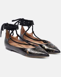 Etro Ballerinas aus Leder Schwarz