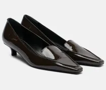 Loafer-Pumps aus Lackleder