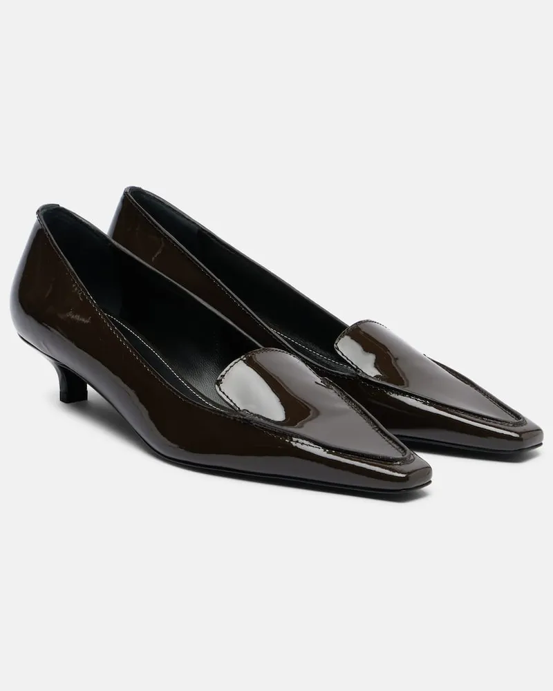 Totême Loafer-Pumps aus Lackleder Braun