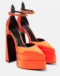 Versace Plateau-Pumps Aevitas Pointy aus Satin Orange