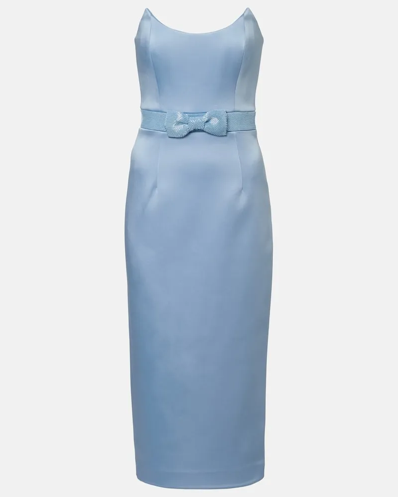 Rebecca Vallance Bustier-Kleid Kai aus Satin Blau