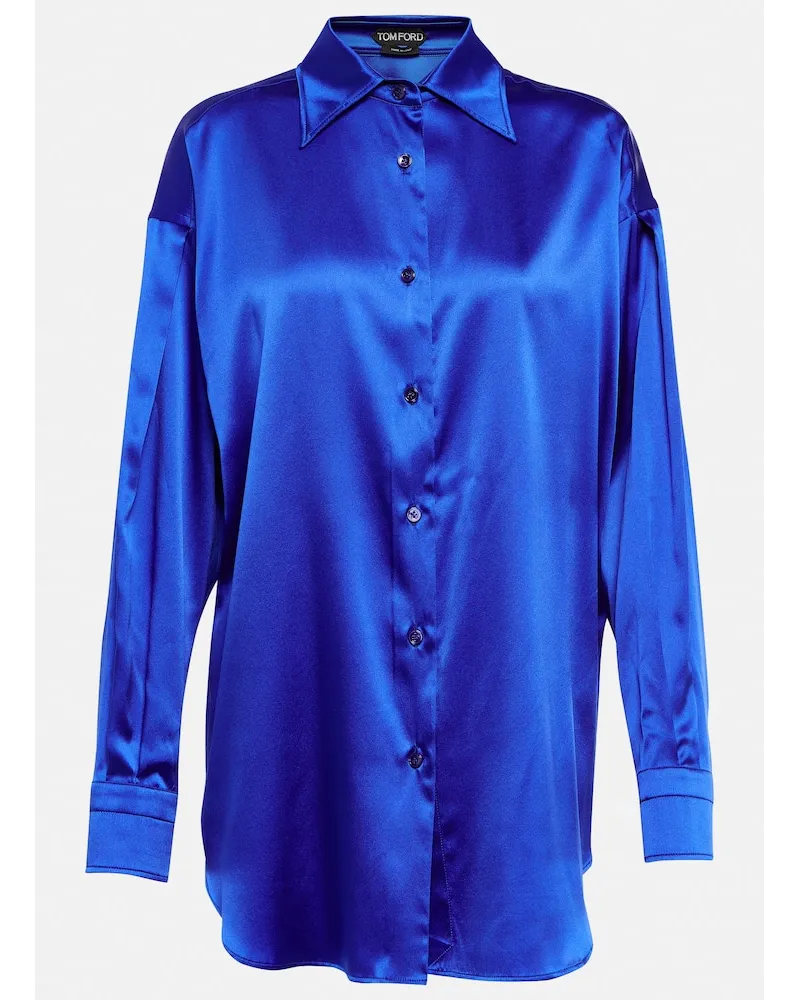 Tom Ford Bluse aus Seide Blau