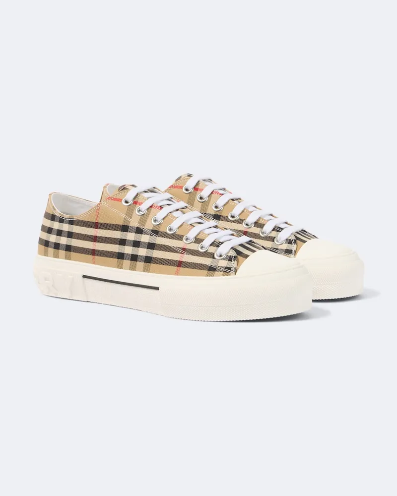 Burberry Sneakers Burberry Check aus Canvas Beige