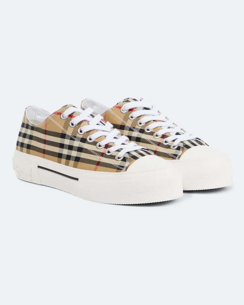 Burberry Sneakers Burberry Check aus Canvas Beige