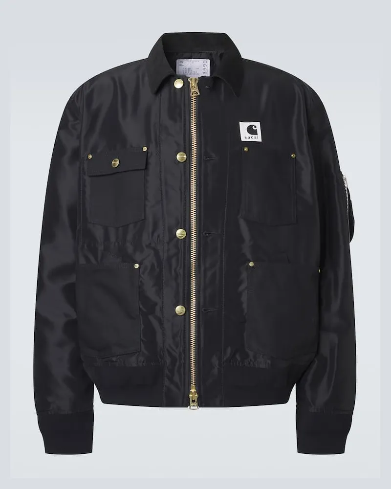 Sacai X Carhartt Blouson mit Cord Schwarz