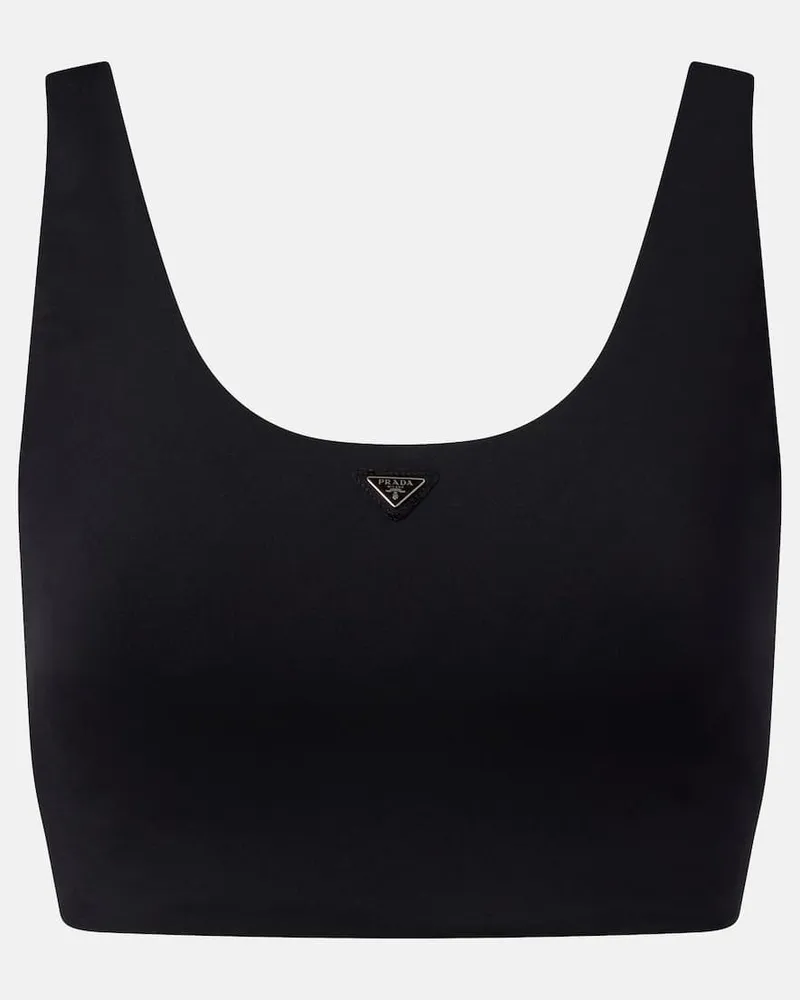 Prada Cropped-Top Schwarz