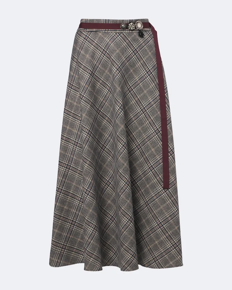 Max Mara Midirock aus Schurwolle Blau
