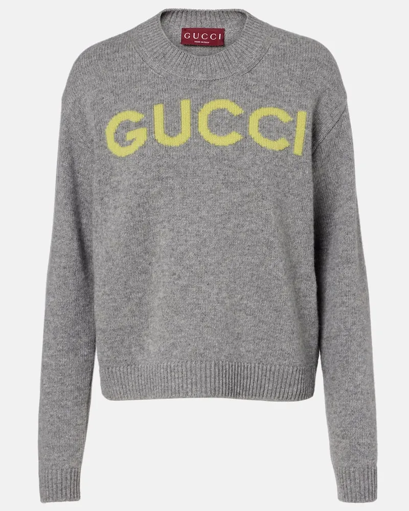 Gucci Pullover aus Wolle Grau