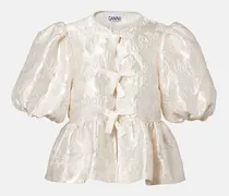 Bluse aus Satin-Jacquard