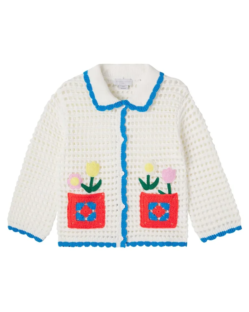 Stella McCartney Kids Cardigan aus Häkelstrick Multicolor