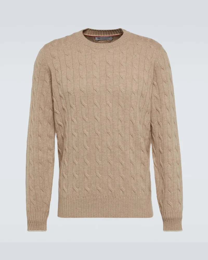 Brunello Cucinelli Pullover aus Kaschmir Beige
