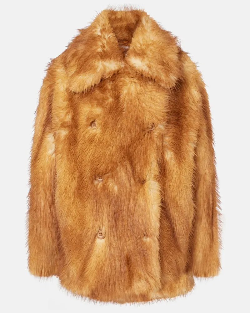Dorothee Schumacher Mantel Urban Jungle aus Faux Fur Braun